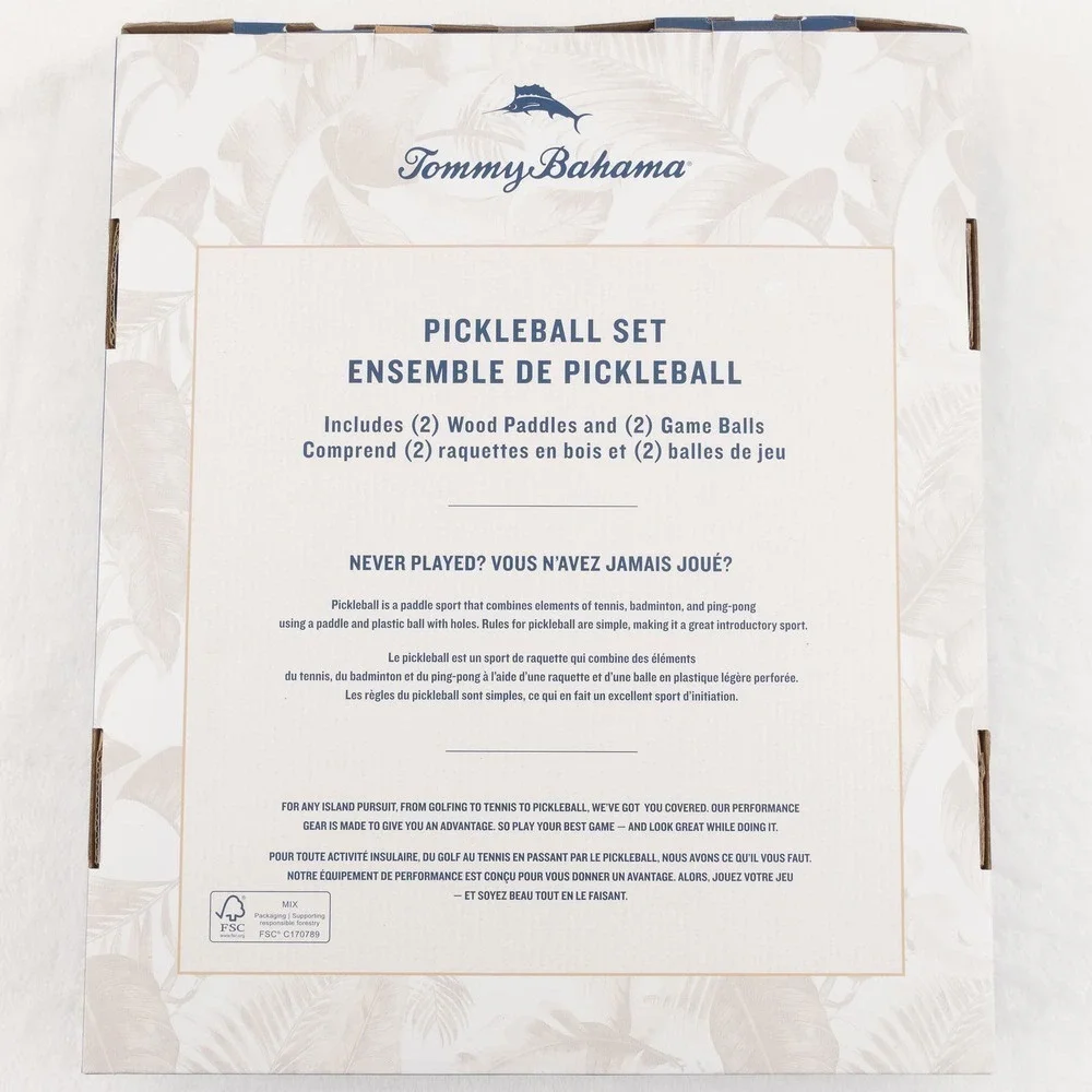 NEW Tommy Bahama Pickleball 2 Paddles and 2 Balls Set Unopened - Picture 6 of 6